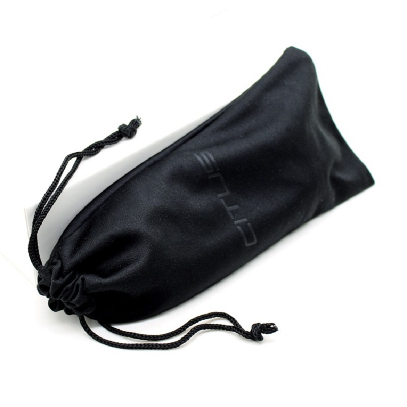 SGS46 Microfiber Προσαρμοσμένο λογότυπο Soft Sunglass Pouch Bag Black Drawstring Microfiber Eyeglass